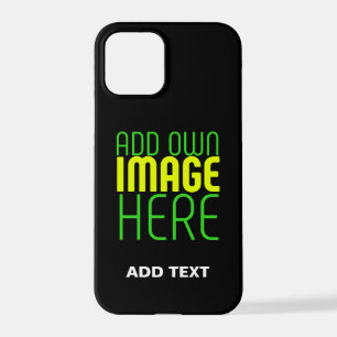 COQUE iPhone 12 PRO MODÈLE DE TEXTE D'IMAGE NOIRE SIMPLE ET MODERNE