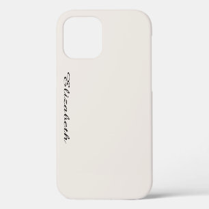 Coque iPhone 12 Modèle élégant moderne calligraphie nom monogramme