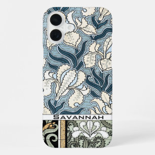 Coque iPhone 16 Plus Modèle iris vintage personnalisé iphone
