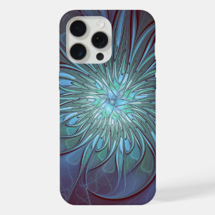 Moderne Abstrait tendance Fleur bleue Fractal Art