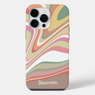 Coque Pour Pour iPhone 14 Pro Max Moderne Arc-en-ciel Abstrait Inspiritisme personna