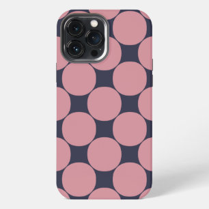 Etui iPhone 13 Pro Max Moderne Élégant Rose à pois