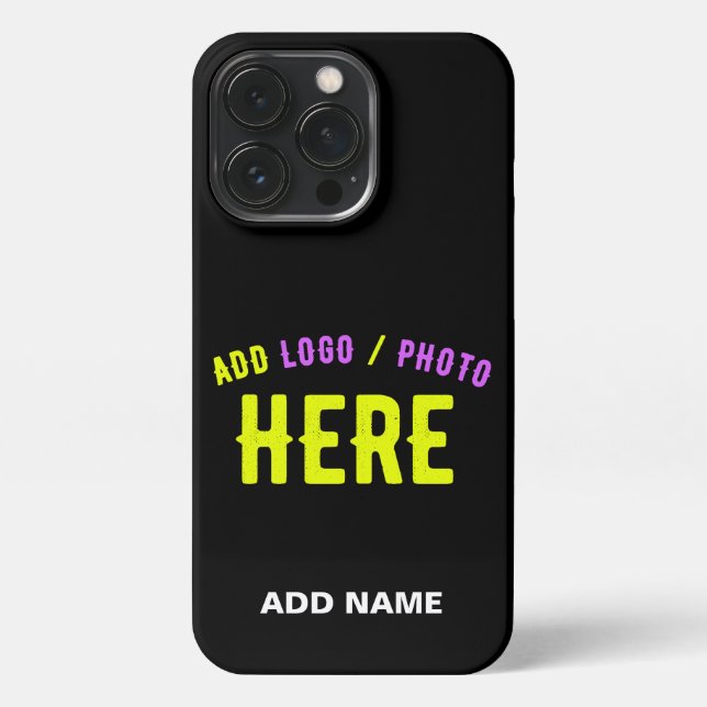 COQUE iPhone MODERNE ET MODERNE PERSONNALISABLE NOIR VÉRIFIÉ (Verso)