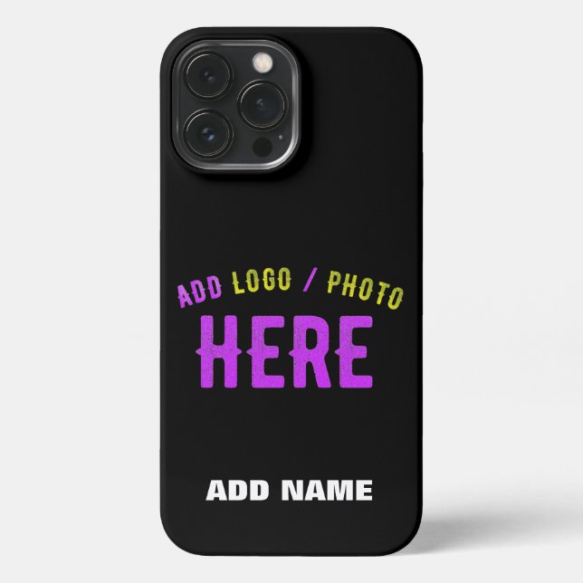 COQUE iPhone MODERNE ET MODERNE PERSONNALISABLE NOIR VÉRIFIÉ (Verso)