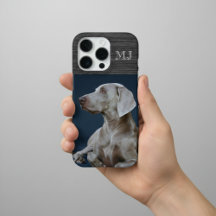 Moderne Monogram 1 Photo Métal Brossé Gris