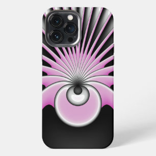 Etui iPhone 13 Pro Max Moderne motif d'art fractal abstrait fou