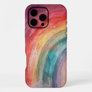 Coque iPhone 16 Pro Max Moderne Personnalisé Arc-en-ciel Tendance