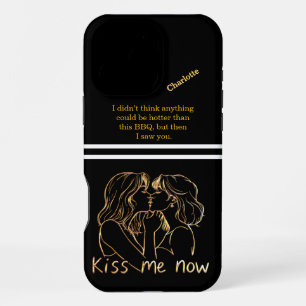 Coque iPhone 16 Pro Max Moment romantique sur une flamme unique de poche