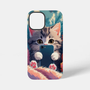 Coque iPhone 12 Mini Moment Selfie – Adorables chatons avec téléphones