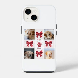 Coque Pour iPhone 14 Mon chien est mon valentin noeud 4 Photos