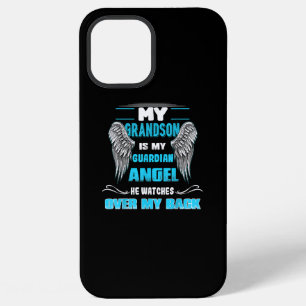 Coque iPhone 12 Pro Max Mon petit-fils est mon ange gardien