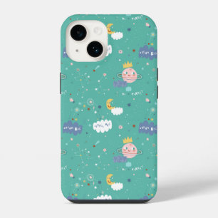 Coque Pour iPhone 14 Mon rêve de planète Grand petit motif