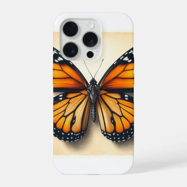 Coque iPhone Monarch butterfly 060624IREF107 - Watercolor (Verso)