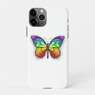 Coque iPhone 11Pro Monarque papillon arc-en-ciel