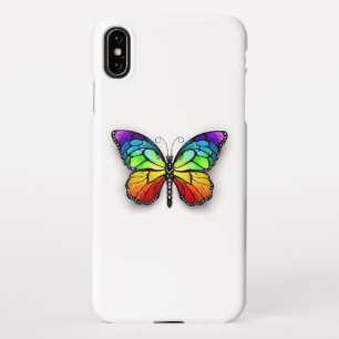 Coque iPhone XS Max Monarque papillon arc-en-ciel