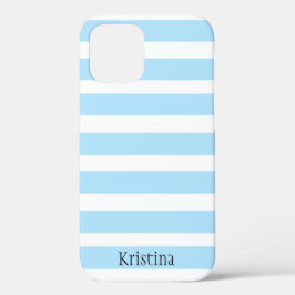 COQUE IPHONE MONOGRAM BLUE STRIPEE
