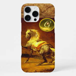 COQUE iPhone 16 PRO MAX MONOGRAMME DE CHEVAL GRISÉ
