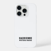 Monogramme de nom noir et blanc moderne