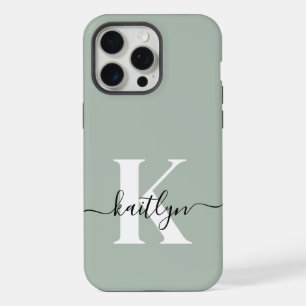 Monogramme de style moderne vert sauge