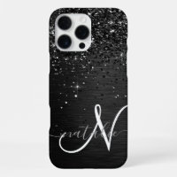 Monogramme d'étincelle à Parties scintillant noire