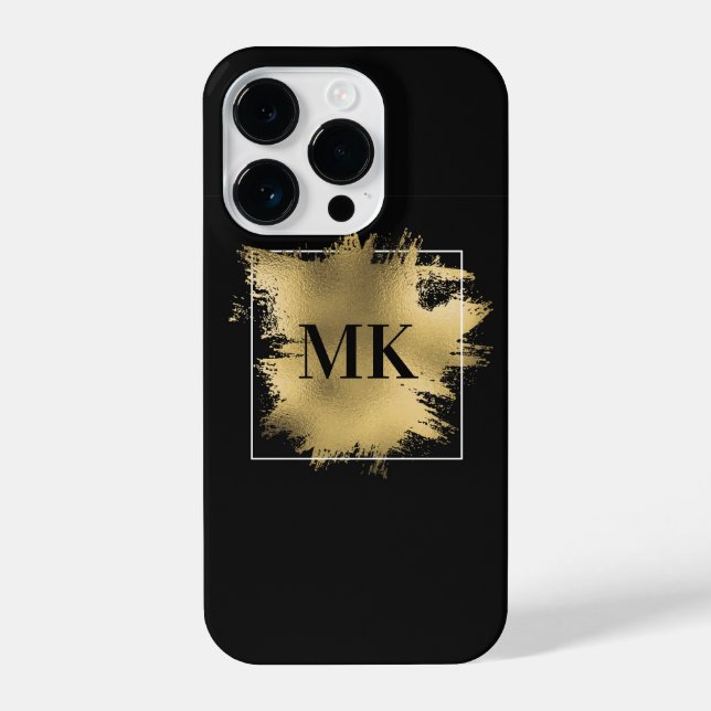 Coque iPhone Monogramme d'or (Verso)