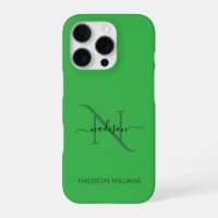 Monogramme élégant Personnalisé vert