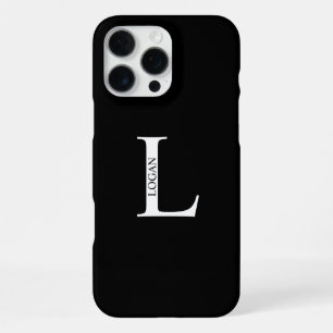 Coque iPhone 16 Pro Max Monogramme et nom personnalisés