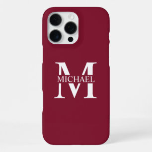 Coque iPhone 16 Pro Max Monogramme et nom personnalisés