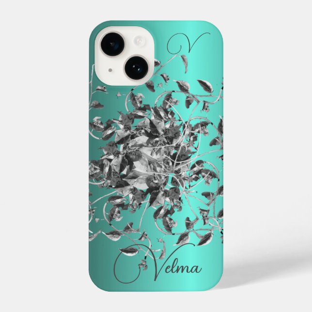 Coque iPhone Monogramme féminin Élégant Script Vines Samsung & (Verso)