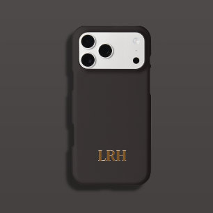Monogramme Initial Minimaliste Chocolat Miel