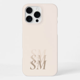 Coque iPhone 16 Pro Max Monogramme Initial Moderne Élégant