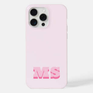 Monogramme Initial Rose Tendance Moderne