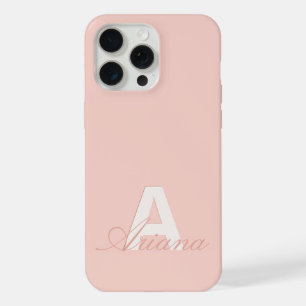 Monogramme moderne écriture féminine rose
