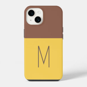 Coque Pour iPhone 14 Monogramme Moderne Initiales Classiques 