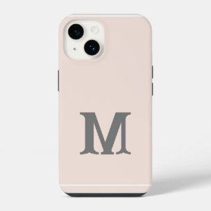Coque Pour iPhone 14 Monogramme Moderne Initiales Classiques