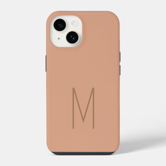 Coque iPhone Monogramme Moderne Initiales Classiques (Verso)