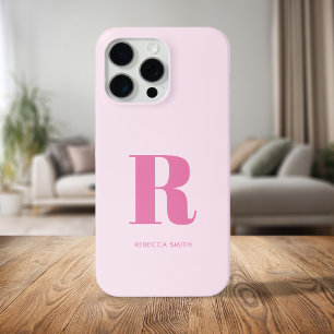 Monogramme Moderne Rose Simple