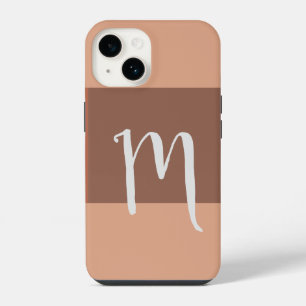 Coque Pour iPhone 14 Monogramme Moderne Simple Initial Pastel