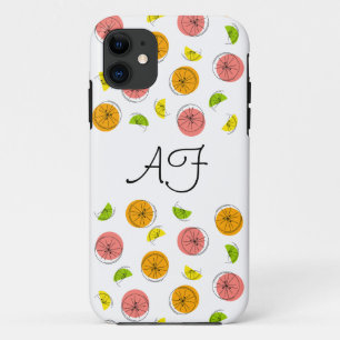 Coque iphone "Monogramme" multi agrumes