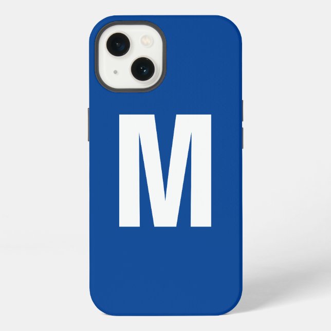 Coque iPhone Monogramme Nom Initiales Moderne Simple Minimalist (Verso)
