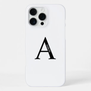 Coque iPhone 16 Pro Max Monogramme personnalisé et nom