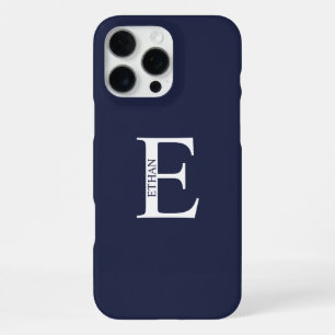 Coque iPhone 16 Pro Max Monogramme personnalisé et nom