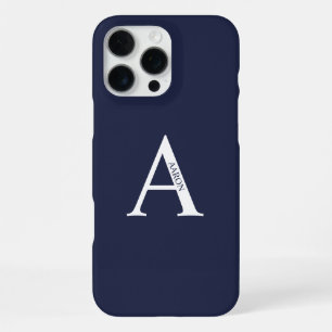 Coque iPhone 16 Pro Max Monogramme personnalisé et nom