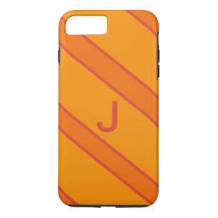 Coque iphone Monogramme sportif Orange moderne