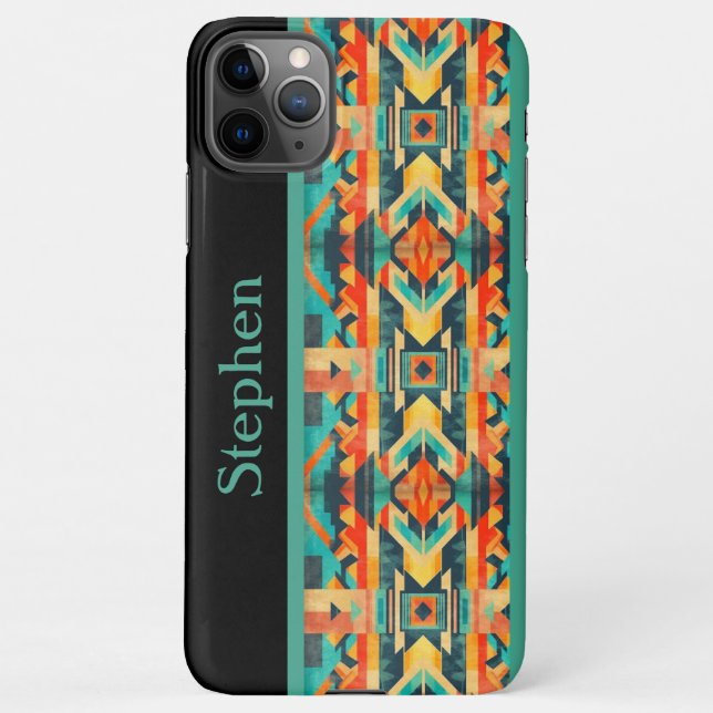 Coque iPhone Monogrammed Native American Aztec (Dos)