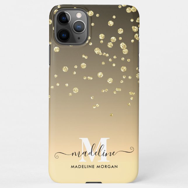 Coque iPhone Monographie de la parties scintillant étincelante  (Dos)