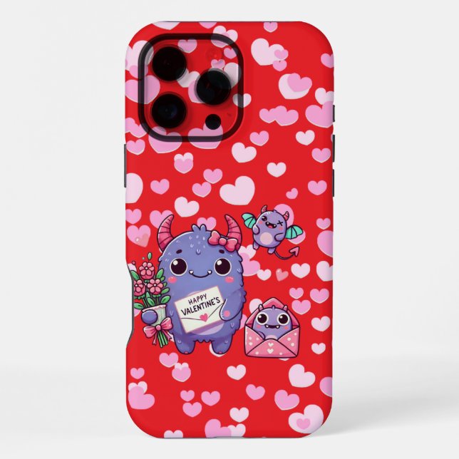Coque iPhone Monstre mignon de la Saint-Valentin  (Verso)