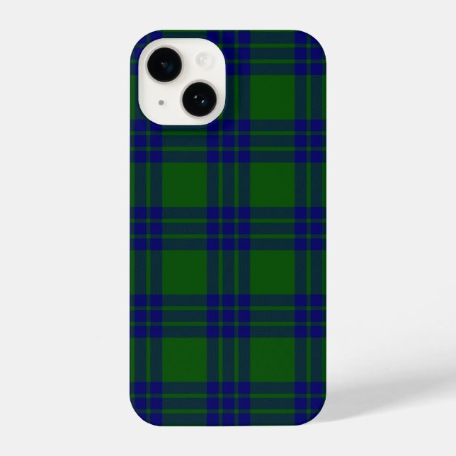 Coque iPhone Montgomery écossais vert bleu plaid (Verso)
