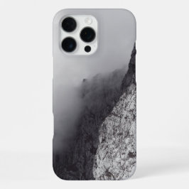 Coque iPhone 16 Pro Max Moody mountain theme in black and white