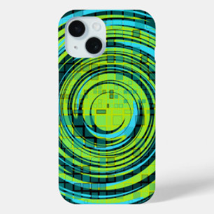 Coque iphone Mosaic Bleu Vert